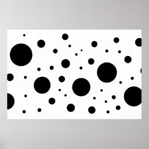 Poster Círculo de Abstrato branco preto minimalista moder