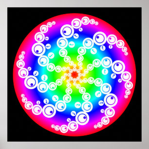 Poster Círculo de Corte de abstrato