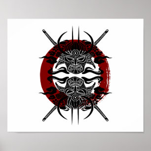 Poster Círculo de Enso do samurai