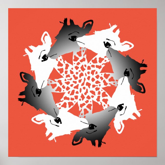 Poster círculo de girafas (Frente)