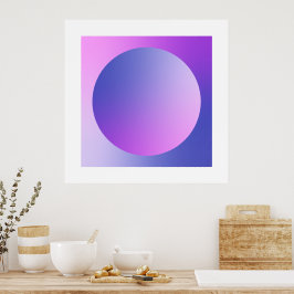 Poster Círculo de Gradiente Roxo com Vinheta em Design Ab