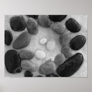 Poster Círculo de Preto, Cinza e Branco