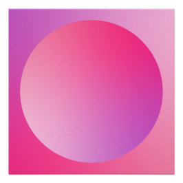 Pôster Círculo de Vinheta com Gradiente Rosa em Design Ab