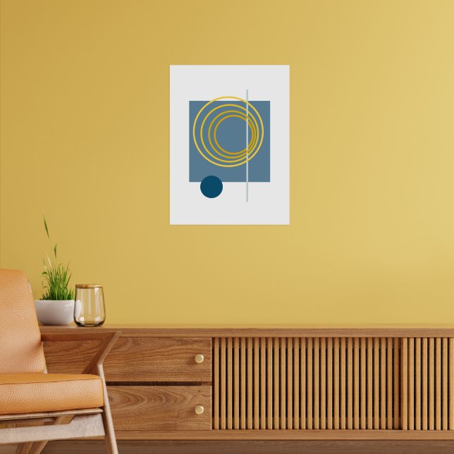 Poster Círculo Flutuante 5 Abstrato Art (Sala de Estar 2)