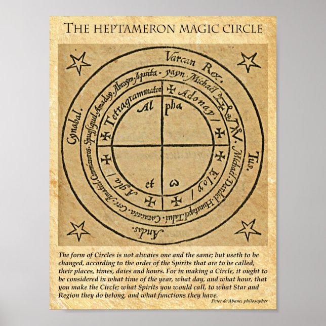 PÔSTER CÍRCULO HEPTAMERON MAGICK (Frente)