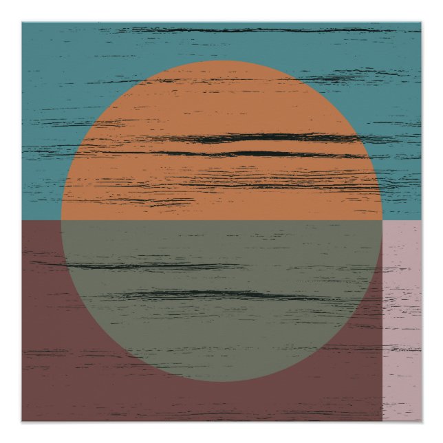 Pôster Círculo Laranja E Verde (Frente)