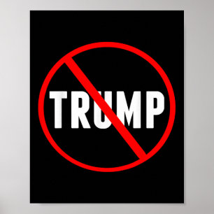 Poster Círculo Vermelho Anti-Trump X Político