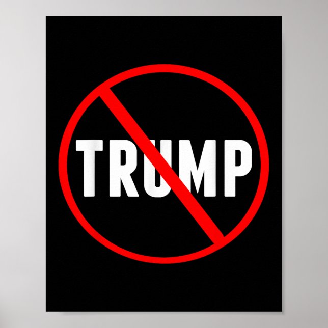 Poster Círculo Vermelho Anti-Trump X Político (Frente)