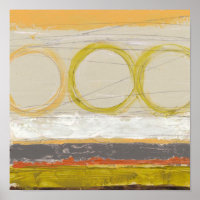 Círculos Amarelo e Laranja em Fundo Multicolorido