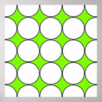 círculos brancos em fundo verde fluorescente