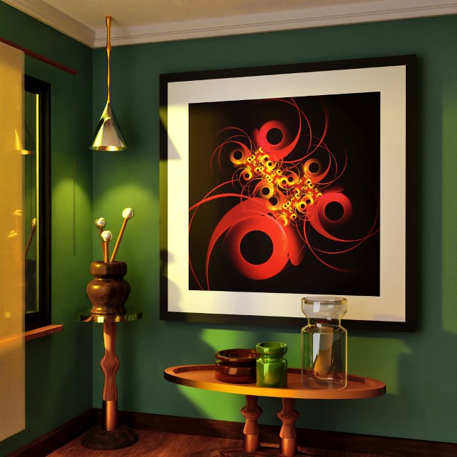 Poster Círculos Coloridos Padrão Moderno de Arte Abstrato (Colorful Circles Modern Abstract Art Pattern #08 Poster)