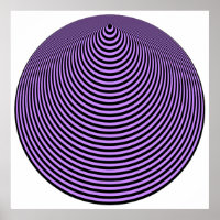 Círculos Concentrados de Arte Op Violeta Sobre Pre
