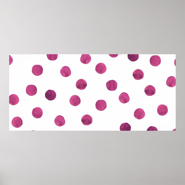 Poster Círculos De Aquarela Cuta. Arte Arredonda Textura. (Frente)