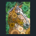 Poster Círculos de Cavalo Funk Bolhas Arte Moderna<br><div class="desc">Círculos de Cavalo Funky Bolhas Arte moderna "presentes de cavalo" "rosto de cavalo" "presentes para amantes de cavalo" "arte em círculo de cavalo" "pop" "arte moderna" "retrô" "legal" "verde e castanho"</div>