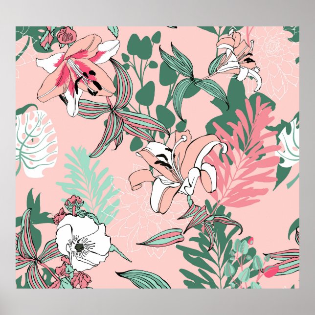 Poster Círculos de ilusão óptica: Peça monocromática sem  (Frente)