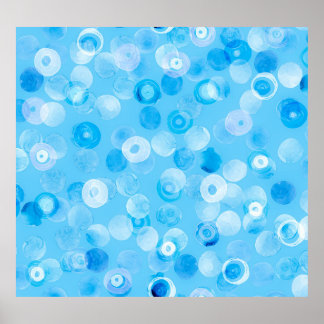 Poster Círculos de inverno: Bolinhas de Abstrato.