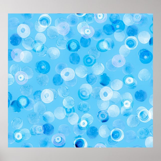 Poster Círculos de inverno: Bolinhas de Abstrato. (Frente)