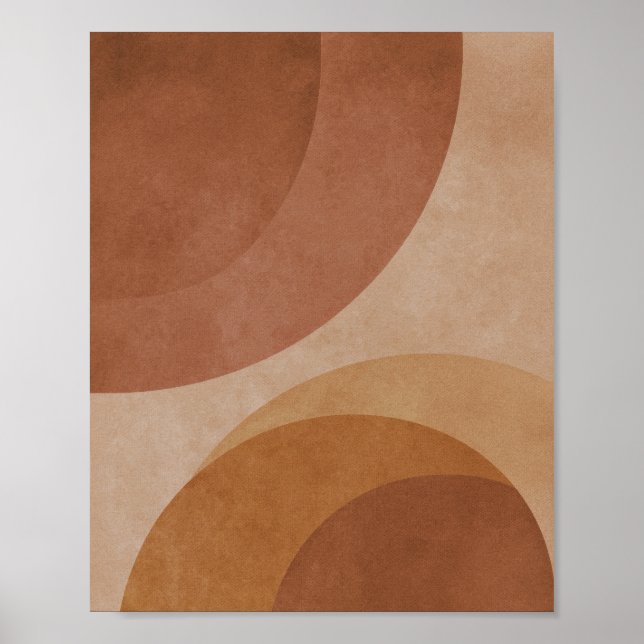 Poster Círculos de Terracota - Geométrico Minimalista (Frente)