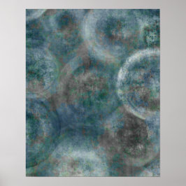 Poster Círculos de textura Abstrato Coloridos Contemporân