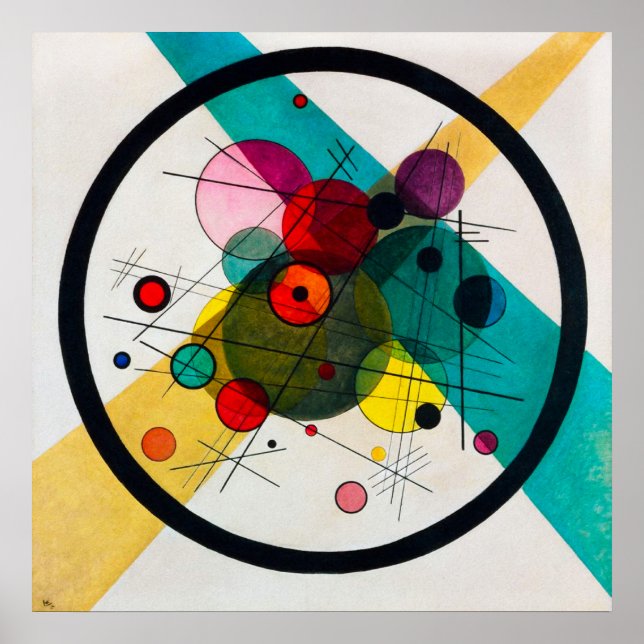 Poster Círculos em um Círculo por Wassily Kandinsky (Frente)
