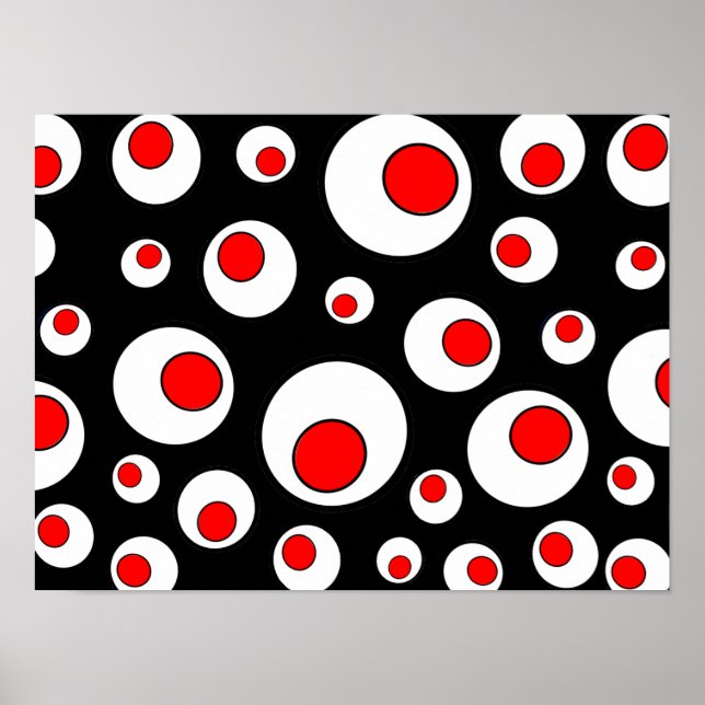 Poster Círculos Frios Geométricos Abstratos (Frente)