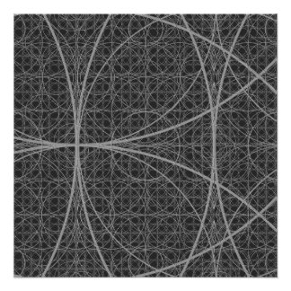Pôster Círculos Geométricos Sagrados Flor de Vida