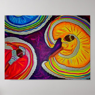 Pôster Círculos no chão