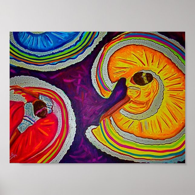 Pôster Círculos no chão (Frente)