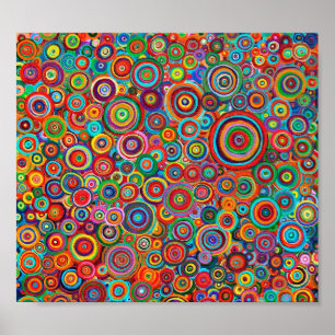 Poster - círculos psicadélicos da arte