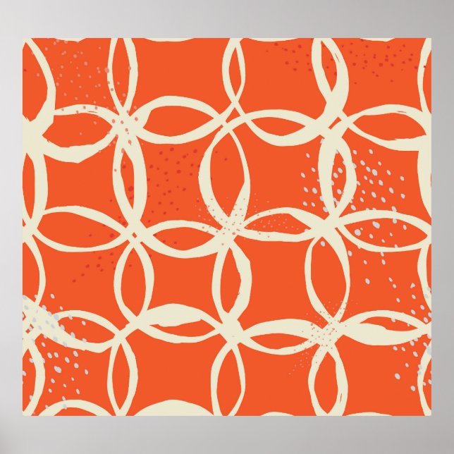 Poster Círculos sem costura tendências Design (Frente)