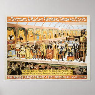 Poster Circus Barnum e Bailey Grande Show na Terra
