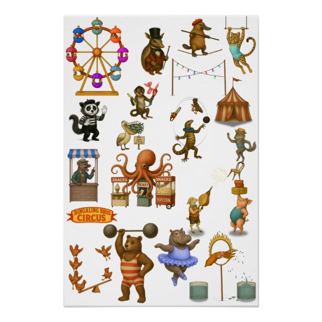 Pôster Circus painted crocodile (Frente)