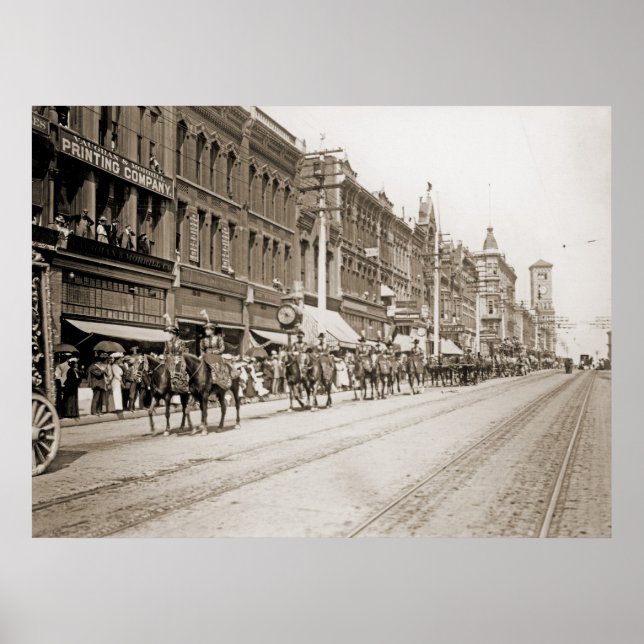 Pôster Circus Parade em Tacoma WA cerca de 1900 (Frente)
