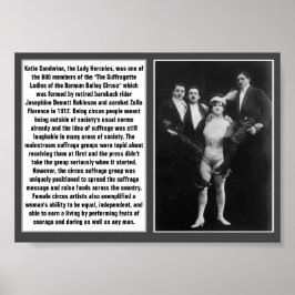 Poster Circus Suffragette Katie Sandwina Barnum Bailey