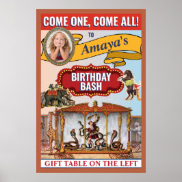 Poster Circus Theme Foam Board Welcome Sign