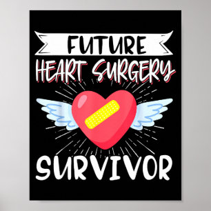 Poster Cirurgia de Coração Aberto Byp Conscientização Cor