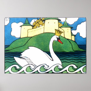 Poster Cisne Branco do Tale de Tsar Saltan