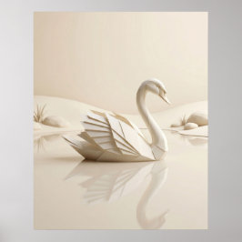 Poster Cisne de Papel Lago do Espelho