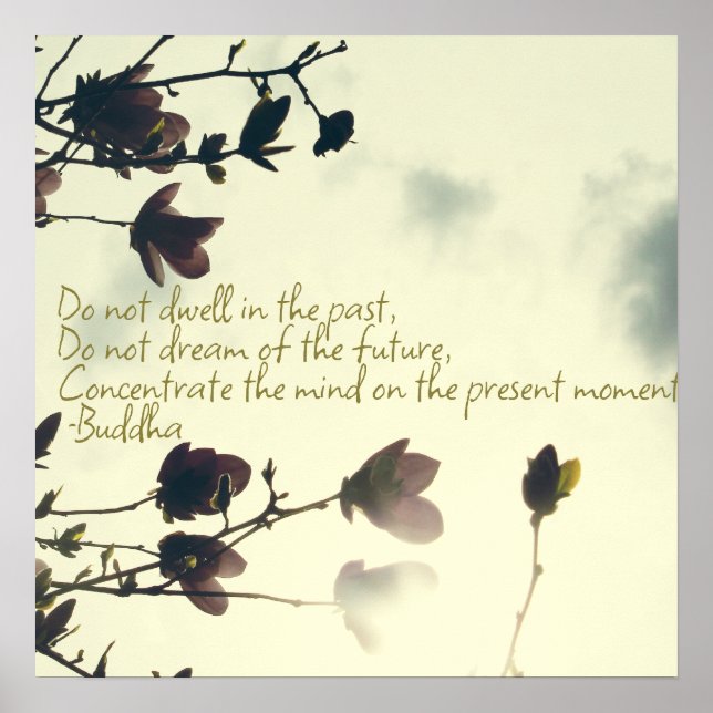 Pôster Citação buda na pasta (Frente)