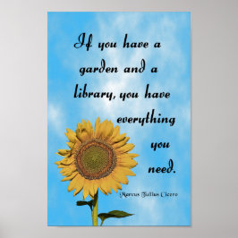 Poster Citação Cícero, se você tem um jardim