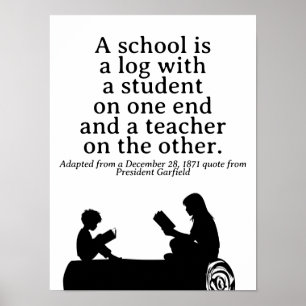 Poster Citação Clássica de Ensino em Casa do Presidente G