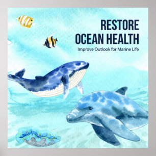 Poster Citação Colorida Moderna de Proteção à Vida M