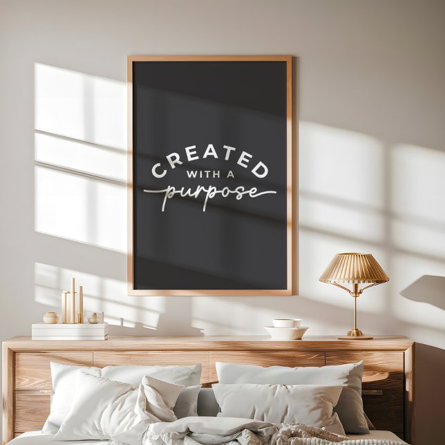 Poster Citação Cristã Elegante Cinza Carvão (Criador carregado)