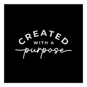 Pôster Citação Cristã Elegante Negra