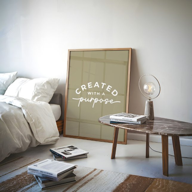 Poster Citação Cristã Elegante Verde-Azul (Criador carregado)