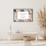 Poster Citação da família elegante floral de cor aquosa m<br><div class="desc">Moderna cor d'água,  belo roteiro de aspas elegante,  home decor art,  impressão,  poster,  rosa e design de cinta roxa. Na tendência floral,  folhagem bela design botânica. Uma coleção moderna.</div>