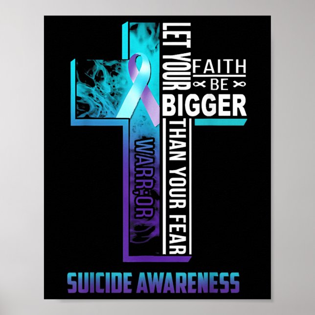 Poster Citação da Fé Cristã para Saúde Mental Prevenção d (Frente)