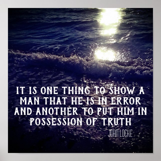 Poster Citação da Filosofia John Locke (Frente)