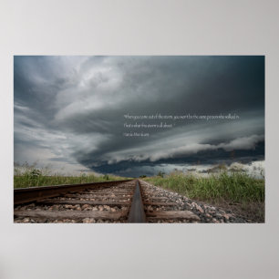 Poster Citação da tempestade de Haruki Murakami