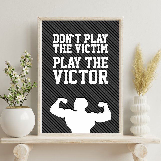 Pôster Citação da Tipografia Motivacional de Conquista Ga (Criador carregado)